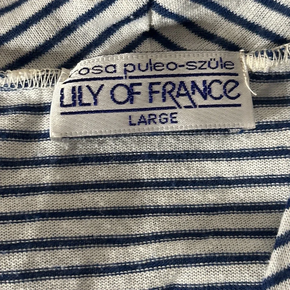 Vintage Lily of France Teddy & Robe Set – Blue And White Lace –‎ ILGWU – USA –L